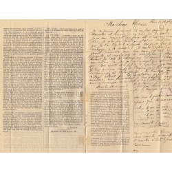 Ballon monté "Le Général Uhrich" Gazette des Absents n°7 avec supplément Certif