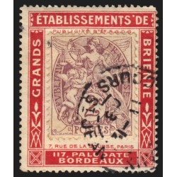 n°108 sur porte-timbres, type Blanc 1900, 2c brun-lilas, oblitéré - B/TB