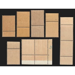 n°199, lot de 9 bandes publicitaires, Semeuse lignée 50c rouge, neufs ** - TB