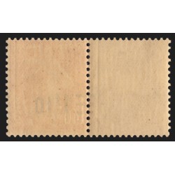 n°228, variété "surcharge à cheval", Semeuse 1fr10 sur 1fr40 rose, neuf ** TB