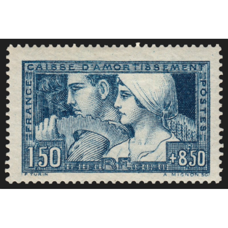 n°252, Le Travail, Type I, neuf * avec charnière - TB