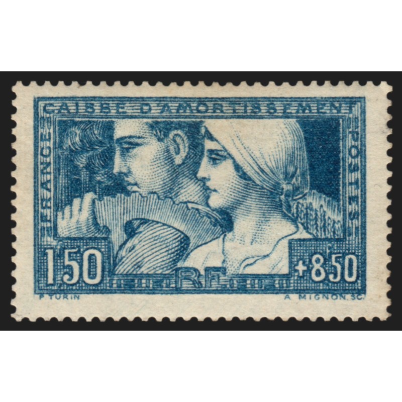 n°252, Le Travail, Type I, neuf * trace de charnière - TB