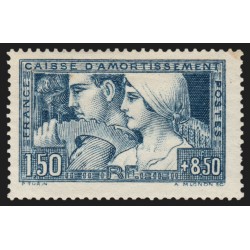 n°252, Le Travail, Type I, neuf (*) sans gomme, petite rousseur