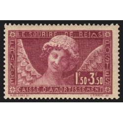 n°256, Sourire de Reims 1930, neuf * avec charnière - TB