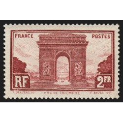 n°258, Arc de Triomphe 1929, 2fr brun-rouge, neuf ** sans charnière - TB
