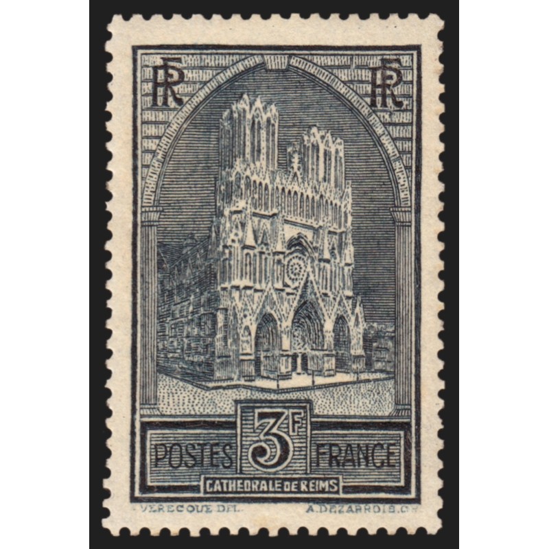 n°259c, Cathédrale de Reims, Type IV, neuf ** sans charnière - SUPERBE