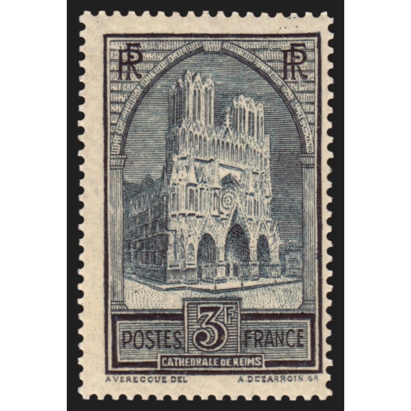 n°259c, Cathédrale de Reims, Type IV, neuf ** sans charnière - TB