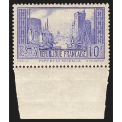 n°261b, Port de La Rochelle 10fr outremer pâle, Type I, neuf ** - SUPERBE