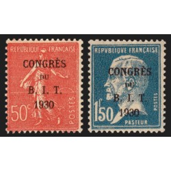 n°264/265, Congrès BIT Paris 1930, neuf ** sans charnière - TB