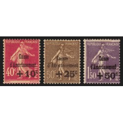 n°266/268, Caisse d'Amortissement 1930, série complète, neufs * avec ch. - TB