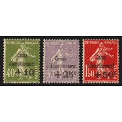 n°275/277, Caisse d'Amortissement 1931, série complète, neufs * avec charnière