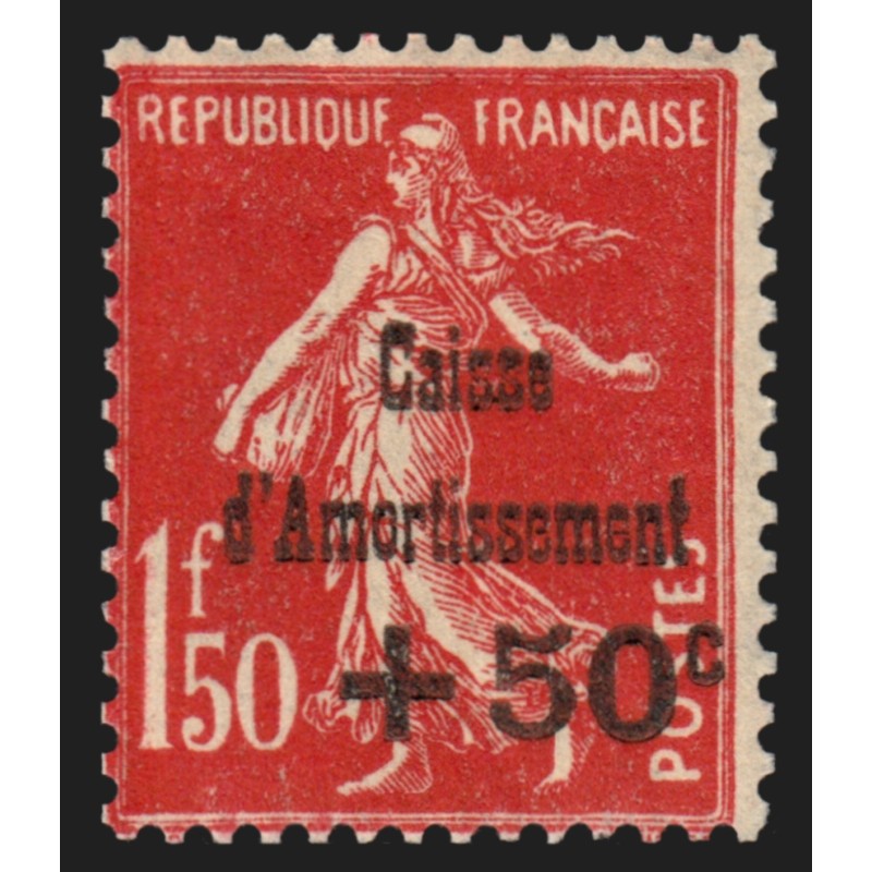 n°277, Semeuse 50c sur 1fr50 rouge, 1931, neuf ** sans charnière - TB