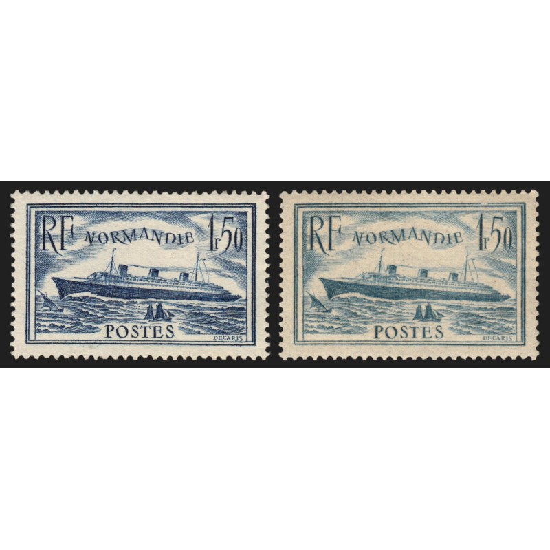 n°299/300, Paquebot Normandie 1935, neufs ** sans charnière - SUPERBE
