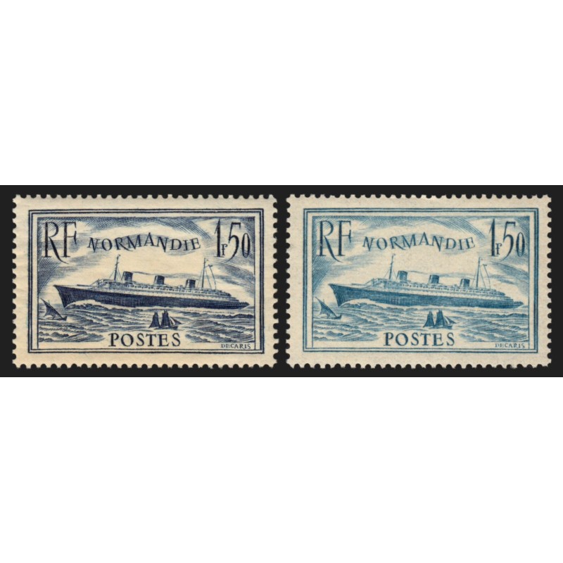 n°299/300, Paquebot Normandie, série complète, neufs ** sans charnière - TB