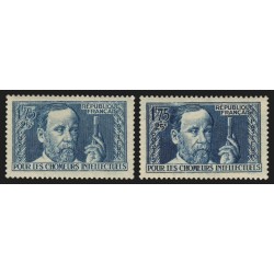 n°385, en 2 nuances de couleurs, Louis Pasteur 1938, neufs ** sans charnière TB