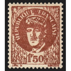 n°517h, Faux de Nice 1943, effigie de De Gaulle, 1fr50 brun, neuf * - SUPERBE