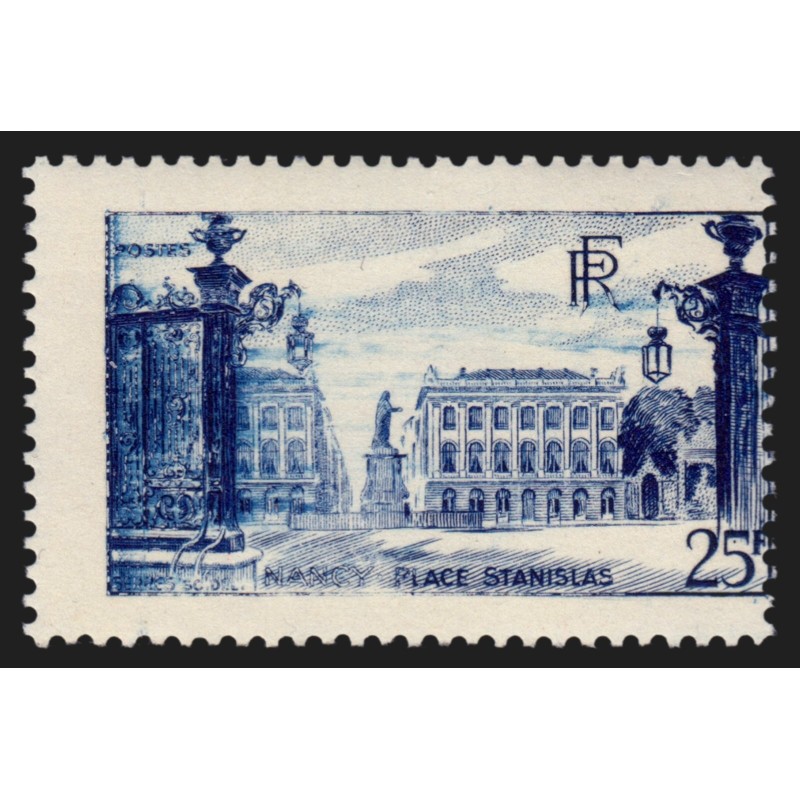 n°822b, variété "piquage à cheval", Place Stanislas 1948, neuf ** - SUPERBE