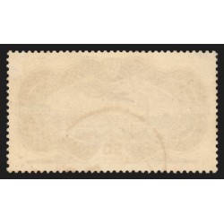 Poste Aérienne n°15, 50Fr outremer, burelage rose, oblitéré - TB