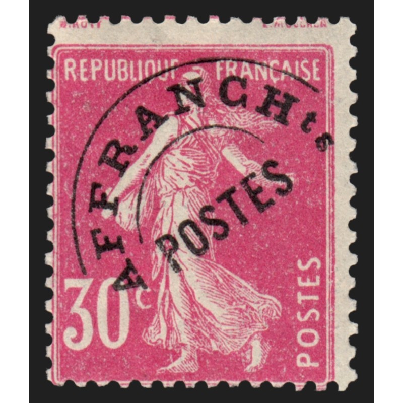 Préoblitérés n°59, Semeuse 30c rose, 1922, neuf ** sans charnière - TB