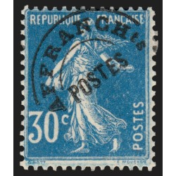 Préoblitérés n°60, Semeuse 30c bleu, 1922, neuf * avec charnière - TB