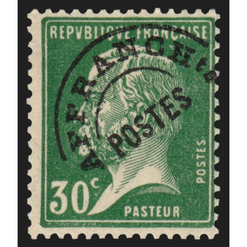 Préoblitérés n°66, Pasteur 30c vert, 1924, neuf ** sans charnière - TB