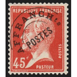 Préoblitérés n°67, Pasteur 45c rouge, 1924, neuf ** sans charnière - TB