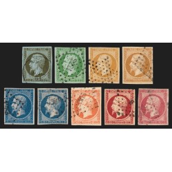 n°11/17B, Napoléon III Empire non-dentelé, série complète - TB 1er choix