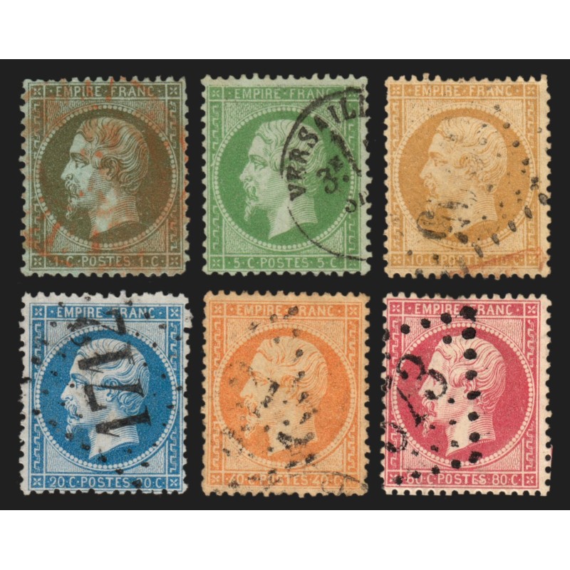 n°19/24, Napoléon Empire dentelés, série complète - avec défauts