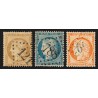 n°36/38, Cérès Siège de Paris 1870, série complète, oblitérés - TB D'ASPECT