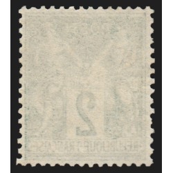 n°74, Sage 1876, 2c vert, Type II (N sous U), très bon centrage - SUPERBE