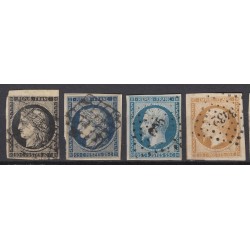 France 1849/1890 Collection Cérès, Napoléon, Sage, COTE 825 € - TB D'ASPECT