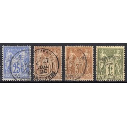 France 1876/1890 Lot Type Sage, nuances, oblitérés et neufs COTE +230€ - B/TB
