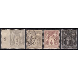 France 1876/1890 Lot Type Sage, nuances, oblitérés et neufs COTE +230€ - B/TB