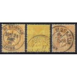 France 1876/1890 Lot Type Sage, nuances et oblitérations COTE +150€ - B/TB