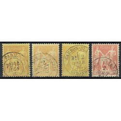 France 1876/1890 Lot Type Sage, nuances, oblitérés et neufs COTE +275€ - B/TB
