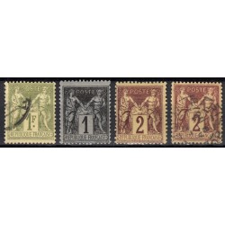 France 1876/1890 Lot Type Sage, nuances, oblitérés et neufs COTE +230€ - B/TB