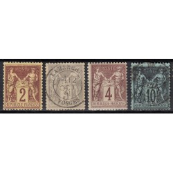 France 1876/1890 Lot Type Sage, nuances, oblitérés et neufs COTE +180€ - B/TB