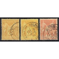 France 1876/1890 Lot Type Sage, nuances, oblitérés et neufs COTE +180€ - B/TB