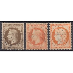 France 1852/1875 Lot Napoléon et Cérès, nuances, oblitérés COTE +400€ - B/TB