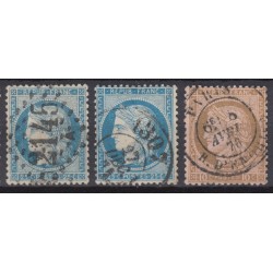 France 1852/1875 Lot Napoléon et Cérès, nuances, oblitérés COTE +400€ - B/TB