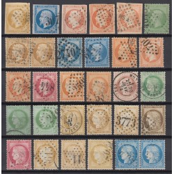 France 1853/1875 Lot Napoléon et Cérès, nuances, oblitérés COTE +350€ - B/TB