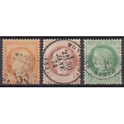 France 1853/1875 Lot Napoléon et Cérès, nuances, oblitérés COTE +350€ - B/TB