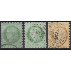 France 1853/1875 Lot Napoléon et Cérès, nuances, oblitérés COTE +350€ - B/TB