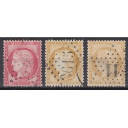 France 1853/1875 Lot Napoléon et Cérès, nuances, oblitérés COTE +350€ - B/TB