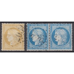 France 1853/1875 Lot Napoléon et Cérès, nuances, oblitérés COTE +350€ - B/TB