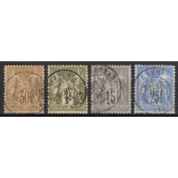 France 1876/1890 Lot Type Sage, nuances, oblitérés et neufs COTE +160€ - B/TB