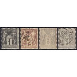 France 1876/1890 Lot Type Sage, nuances, oblitérés et neufs COTE +160€ - B/TB