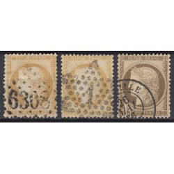 France 1853/1875 Lot Napoléon et Cérès, nuances, oblitérés COTE +370€ - B/TB