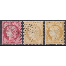 France 1853/1875 Lot Napoléon et Cérès, nuances, oblitérés COTE +370€ - B/TB