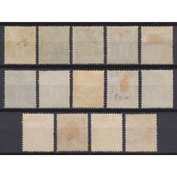 France 1876/1898, Sage, lot de 14 timbres neufs (*) sans gomme COTE 260€ - B/TB